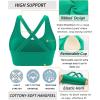 imageRUNNING GIRL Sports Bras for WomenSeamless Strappy Sports Bra High Support Crisscross Back with Removable PadsDgreen