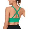 imageRUNNING GIRL Sports Bras for WomenSeamless Strappy Sports Bra High Support Crisscross Back with Removable PadsDgreen