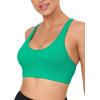 imageRUNNING GIRL Sports Bras for WomenSeamless Strappy Sports Bra High Support Crisscross Back with Removable PadsDgreen