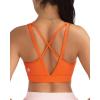 imageRUNNING GIRL High Impact Sports Bras for Women High Support Running Sports Bra Moulded Cup Strappy Sports BrasVibrant Orange