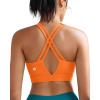imageRUNNING GIRL Sports Bra for Women High Support Molded Cup High Impact Sports Bras with Sewn in Pads Strappy Running BraOrange
