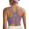 imageRUNNING GIRL Sports Bra for WomenAdjustable Straps Molded Cup High Impact Sports Bras for Women with Sewn in PadsPurple