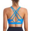 imageRUNNING GIRL Sports Bras for Women MediumHigh Impact Running Strappy Sports Bra with Removable PadsBvivid Blue