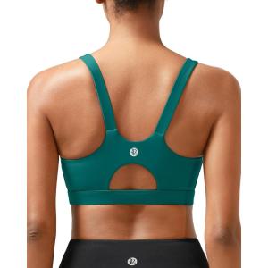 image:imageRUNNING GIRL Sports Bra for Women High Support Molded Cup High Impact Sports Bras for Women with Sewn in PadsTeal