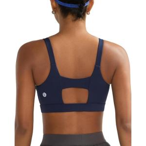 imageRUNNING GIRL Sports Bra for Women High Support Molded Cup High Impact Sports Bras with Sewn in PadsAnavy Blue