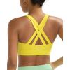 imageRUNNING GIRL Sports Bra for Women High SupportMolded Cup Strappy Running High Impact Sports Bras for WomenBright Yellow