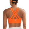 imageRUNNING GIRL Sports Bra for Women High SupportMolded Cup Strappy Running High Impact Sports Bras for WomenOrange