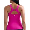 imageRUNNING GIRL Workout Tops for WomenRacerback Tank Tops with Built in BrasPadded Sports Bra Yoga Tank Athletic TopsHot Pink