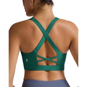 imageRUNNING GIRL Sports Bra for Women High SupportMolded Cup High Impact Sports Bras with Sewn in PadsTeal