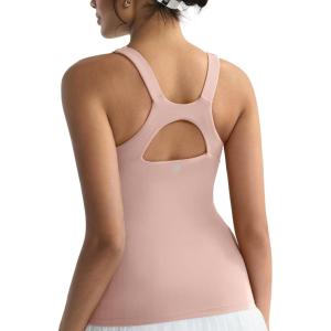 imageRUNNING GIRL Workout Tops for WomenRacerback Tank Tops with Built in BrasPadded Sports Bra Yoga Tank Athletic TopsFlush Pink