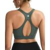 imageRUNNING GIRL High Impact Sports Bras for Women High Support Micro Perforated Mesh Sports Bra with Sewn in PadsDark Green