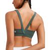 imageRUNNING GIRL Sports Bras for Women Medium Support Molded Cup Sports Bras with Sewn in Pads Strappy Workout Yoga Bra3004 Sage Green