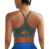 imageRunning GIRLSports Bra for WomenY Back Molded Cup Medium Impact Sports Bras for Women with Sewn in PadsForest Green