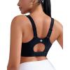 imageRUNNING GIRL Sports Bras for Women High Support Adjustable Straps High Impact Molded Cup Sports Bra with Sewn in PadsBlack
