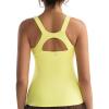 image:imageRUNNING GIRL Workout Tops for WomenRacerback Tank Tops with Built in BrasPadded Sports Bra Yoga Tank Athletic TopsYellow