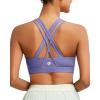 image:imageRUNNING GIRL Sports Bra for Women High Support CrissCross Back Padded Strappy Sports Bras Yoga Bra with Removable Cups1amethyst
