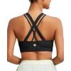 image:imageRUNNING GIRL Sports Bra for Women High Support CrissCross Back Padded Strappy Sports Bras Yoga Bra with Removable Cups1black