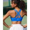 image:imageRUNNING GIRL Sports Bra for Women High Support CrissCross Back Padded Strappy Sports Bras Yoga Bra with Removable Cups1brilliant Blue
