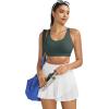 image:imageRUNNING GIRL Sports Bra for Women High Support CrissCross Back Padded Strappy Sports Bras Yoga Bra with Removable Cups1dark Green