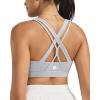image:imageRUNNING GIRL Sports Bra for Women High Support CrissCross Back Padded Strappy Sports Bras Yoga Bra with Removable Cups1grey