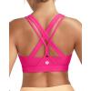 image:imageRUNNING GIRL Sports Bra for Women High Support CrissCross Back Padded Strappy Sports Bras Yoga Bra with Removable Cups1hot Pink