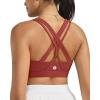 image:imageRUNNING GIRL Sports Bra for Women High Support CrissCross Back Padded Strappy Sports Bras Yoga Bra with Removable Cups1rose Red