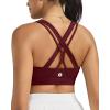image:imageRUNNING GIRL Sports Bra for Women High Support CrissCross Back Padded Strappy Sports Bras Yoga Bra with Removable Cups1wine Red