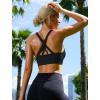 image:imageRUNNING GIRL Sports Bra for Women High Support CrissCross Back Padded Strappy Sports Bras Yoga Bra with Removable CupsAblackgreydark Blue