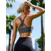image:imageRUNNING GIRL Sports Bra for Women High Support CrissCross Back Padded Strappy Sports Bras Yoga Bra with Removable CupsAblackgreywhite