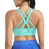 image:imageRUNNING GIRL Sports Bra for Women High Support CrissCross Back Padded Strappy Sports Bras Yoga Bra with Removable CupsAelectric Green