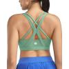 image:imageRUNNING GIRL Sports Bra for Women High Support CrissCross Back Padded Strappy Sports Bras Yoga Bra with Removable CupsAgreen