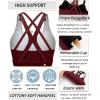 image:imageRUNNING GIRL Sports Bra for Women High Support CrissCross Back Padded Strappy Sports Bras Yoga Bra with Removable CupsAwine Red