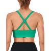 image:imageRUNNING GIRL Sports Bra for Women High Support CrissCross Back Padded Strappy Sports Bras Yoga Bra with Removable CupsCblackgreygreen