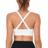 image:imageRUNNING GIRL Sports Bra for Women High Support CrissCross Back Padded Strappy Sports Bras Yoga Bra with Removable CupsCblackgreywhite
