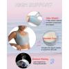 image:imageRUNNING GIRL Sports Bras for Women High SupportRacerback High Impact Grey Sports Bra Moulded Cup Workout Bra Push upZice Grey