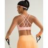 image:imageRUNNING GIRL Sports Bras for Women Pack Criss Cross Back Sexy Strappy Sports Bra Seamless Padded Yoga Bra with Removable Cups3pack BlackNavyPink