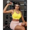 image:imageRUNNING GIRL Sports Bras for Women Pack Criss Cross Back Sexy Strappy Sports Bra Seamless Padded Yoga Bra with Removable Cups3pack BlackYellowHotpink