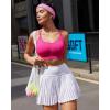 image:imageRUNNING GIRL Sports Bras for Women Pack Criss Cross Back Sexy Strappy Sports Bra Seamless Padded Yoga Bra with Removable Cups3pack GreenYellowHotpink