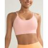 image:imageRUNNING GIRL Sports Bras for Women Pack Criss Cross Back Sexy Strappy Sports Bra Seamless Padded Yoga Bra with Removable Cups3pack NavyWhitePink