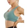 image:imageRUNNING GIRL Strappy Sports Bra for Women Sexy Crisscross Back Light Support Yoga Bra with Removable Cups 2723Green S