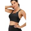 image:imageRUNNING GIRL Strappy Sports Bra for Women Sexy Crisscross Back Light Support Yoga Bra with Removable Cups WX2545 Black2 S