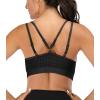image:imageRUNNING GIRL Strappy Sports Bra for Women Sexy Crisscross Back Light Support Yoga Bra with Removable Cups WX2545 Black2 S