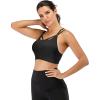 image:imageRUNNING GIRL Strappy Sports Bra for Women Sexy Crisscross Back Light Support Yoga Bra with Removable Cups WX2545 Black2 S