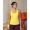 image:imageRUNNING GIRL Tank top with Built in Bra for WomenCompression Shirts Crisscross Back Workout Yoga TopsBright Yellow