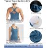 image:imageRUNNING GIRL Tank top with Built in Bra for WomenCompression Shirts Crisscross Back Workout Yoga TopsNavy Blue