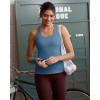 image:imageRUNNING GIRL Tank top with Built in Bra for WomenCompression Shirts Crisscross Back Workout Yoga TopsNavy Blue