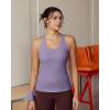 image:imageRUNNING GIRL Tank top with Built in Bra for WomenCompression Shirts Crisscross Back Workout Yoga TopsPurple