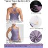 image:imageRUNNING GIRL Tank top with Built in Bra for WomenCompression Shirts Crisscross Back Workout Yoga TopsPurple