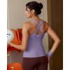 image:imageRUNNING GIRL Tank top with Built in Bra for WomenCompression Shirts Crisscross Back Workout Yoga TopsPurple