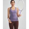 image:imageRUNNING GIRL Tank top with Built in Bra for WomenCompression Shirts Crisscross Back Workout Yoga TopsPurple